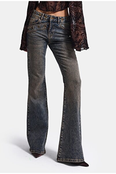it's basic Kadın Tint 4w6-9 Flare Fit Komfort Kumaş Tasarım Denim Jean