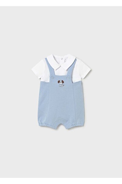 MAYORAL Newborn Baby Boy Shorts Overalls Blue