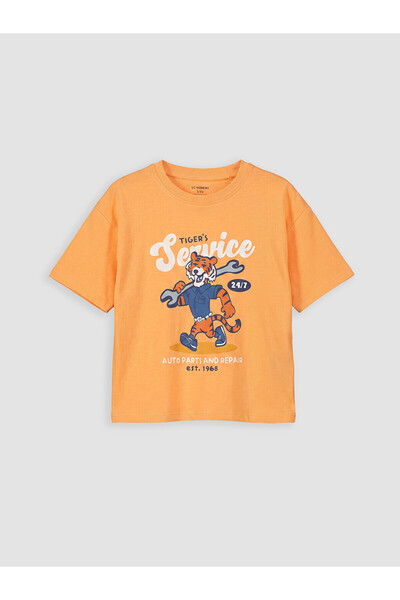 LC Waikiki Peak New Season Crew Neck Printed Boys' T-Shirt