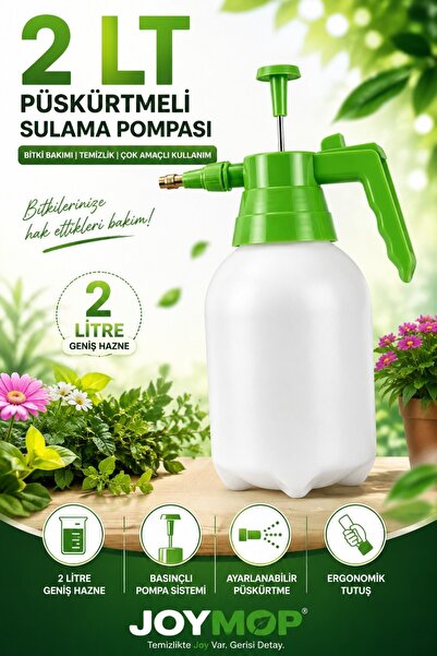 JOYMOP 2 LT Basınçlı Sulama Pompası – Ayarlanabilir Püskürtmeli Çiçek ve Bitk...