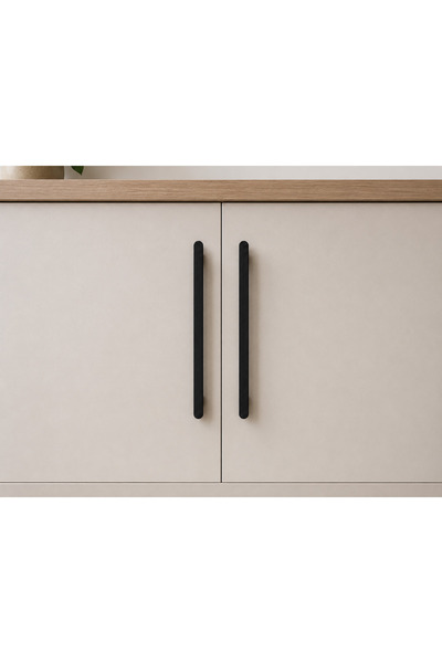 Üsküp Yapı & Mimarlık Som Black Drawer Kitchen Cabinet Handle Handle Luxury Premium Heavy Metal