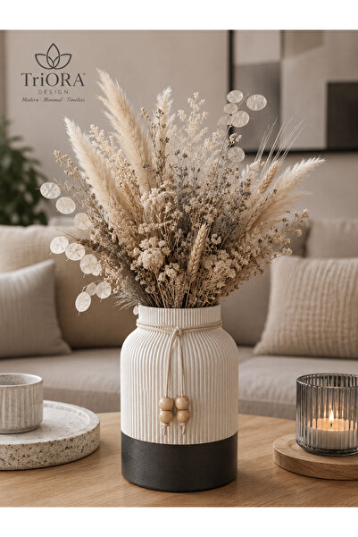 triora Cozy Dekoratif Vazo – Modern Minimalist 3D Baskı Dekoratif Vazo | 18 x...