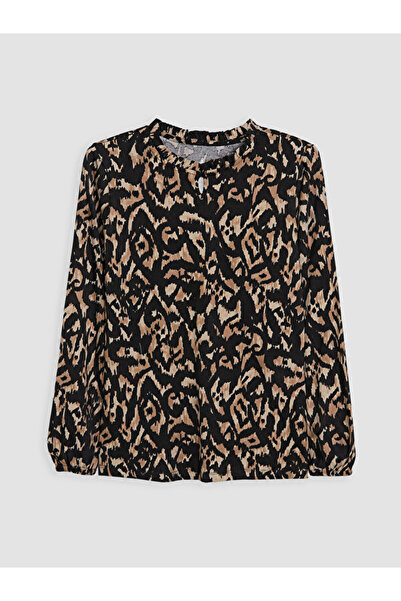 LC Waikiki Rmz Gi̇yi̇m Farkliyla Ruffled Stand Collar Embroidered Blouse