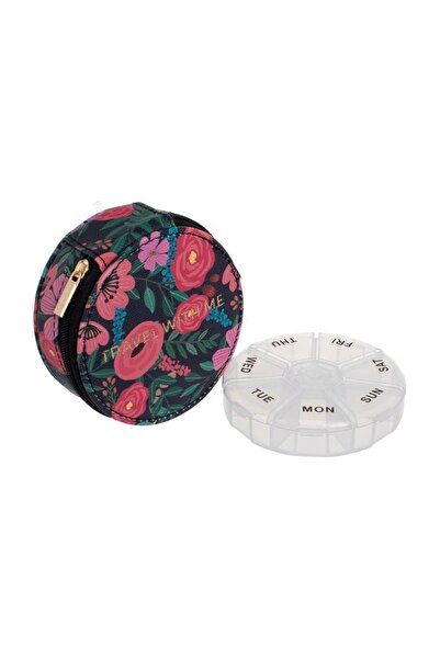 OEM Portfard cu Husa pentru Pastile Colorata cu Model Floral "Travel With Me"...