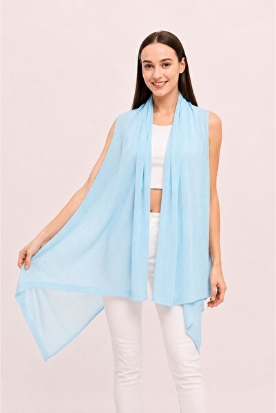 Neden Tekstil Slim Short Knitwear Poncho Vest – Chiffon Look, Lightweight and...