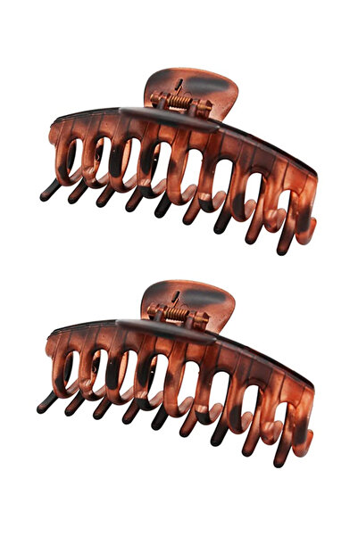 ROXXANI κλιπ μαλλιών RXN-0014, καφέ, 11cm, 2τμχ