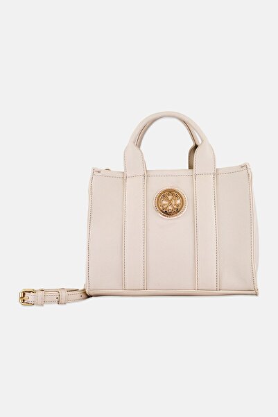 Christian Lacroix CXL by Women Brand Logo Vally Pebble Structured Handbag, Cream