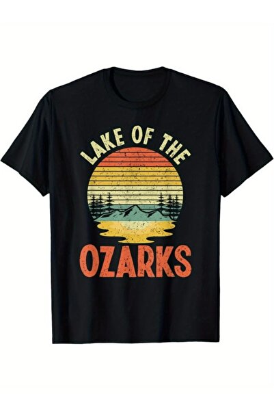 23 nisan Men'S Camping T-Shirt Lake of - Vintage Outdoor Adventure Tee Featur...