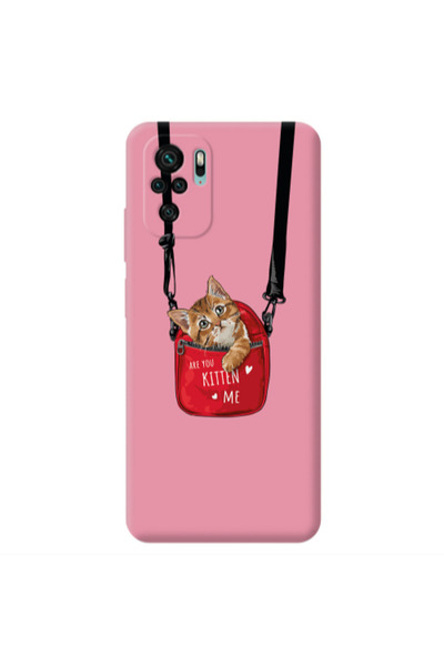 Other Xiaomi Redmi Note 10S Kitten Me Pink Colored Silicone TPU Θήκη