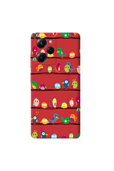 Other Xiaomi Poco X5 Pro birds Red Colored Silicone TPU Θήκη