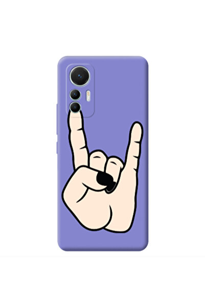 Other Xiaomi Mi 12 Lite Rock Purple Colored Silicone TPU Θήκη