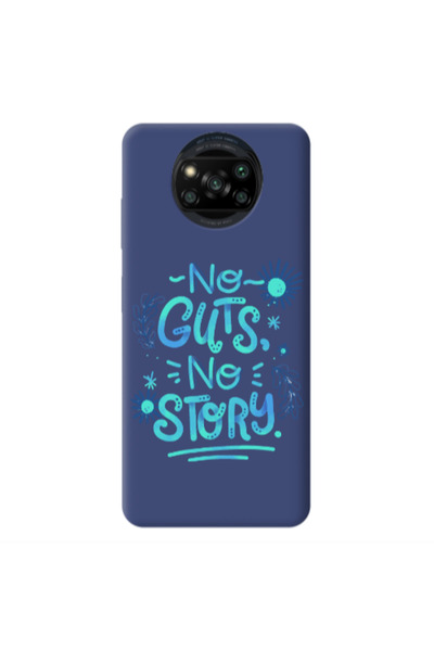 Other Xiaomi Poco X3 /X3 Pro No guts no story Dark blue Colored Silicone TPU ...