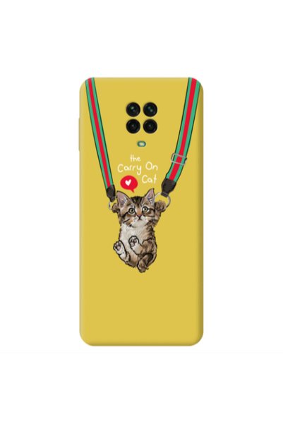 Other Xiaomi Redmi Note 9 Pro Swinging cat Yellow Colored Silicone TPU Θήκη