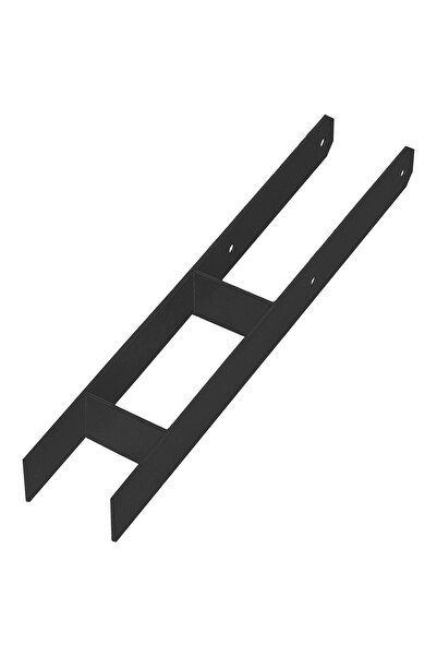 KOTARBAU Bază de stâlp tip H, încorporată, din oțel galvanizat negru, 100 mm