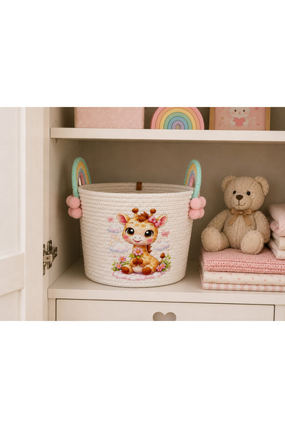 Berçak Home Baby Shower Gift Basket Welcome Baby Baby Room Storage Basket Toy...