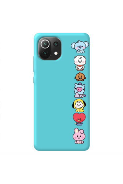 Other Xiaomi Mi 11 Lite Lovely animals Turquoise Colored Silicone TPU Θήκη