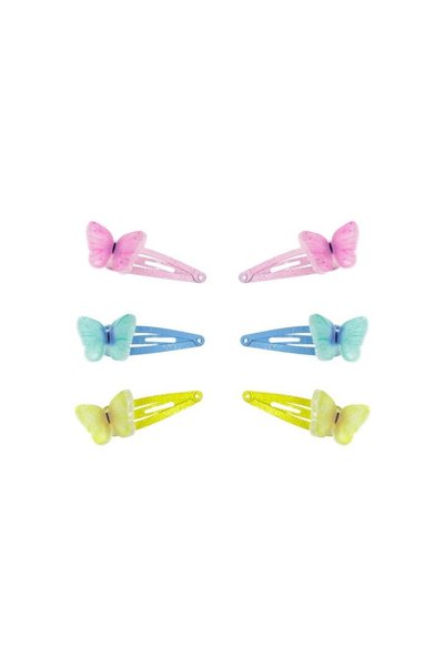 OEM Set 6 buc clame de păr pentru fete cu fluturi, multicolore, look jucăuș, ...