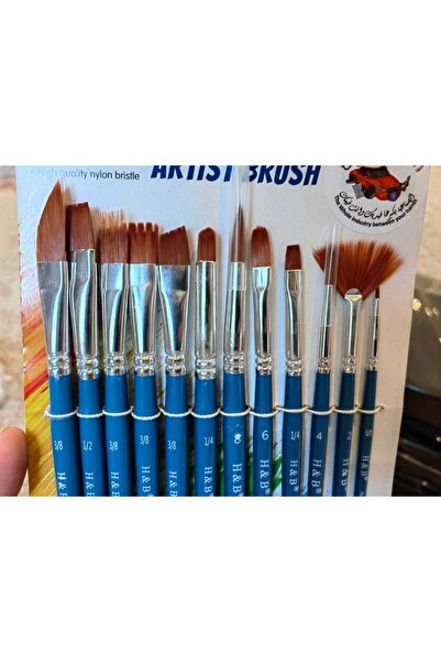 Alayjah Professional Artist Brush Set – Nylon Hair Brushes for Oil, Watercolo...