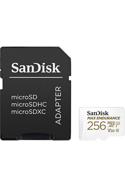 SanDisk Card Memorie microSDXC MAX Endurance, 256Gb, Clasa 10/ UHS-1 U3, Cu A...