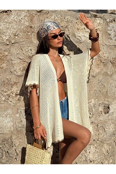 Jinx Wear Fashion Women's Summer Vacation Beach Mesh Retro Skirt Sleeve Banda...