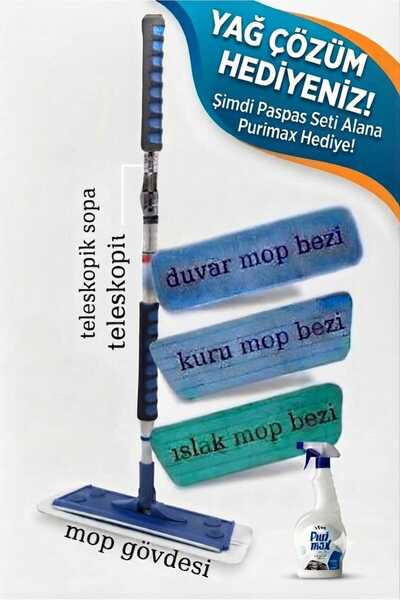 Silva Ultrafiber Mop 3’lü Set – Tüm Yüzeyler İçin Komple Temizlik PURİ MAX YA...