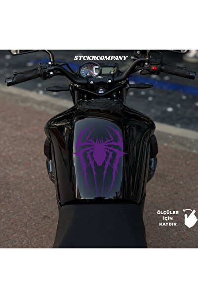 STCKRCO Gotik Örümcek Sticker - Motosiklet Tank Sticker - Motor Depo Üstü Sti...