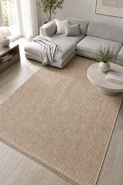 Bella Home Roma Soft Halı | Doğal Dokulu | Jüt Görünümlü | Modern ve Dekoratif