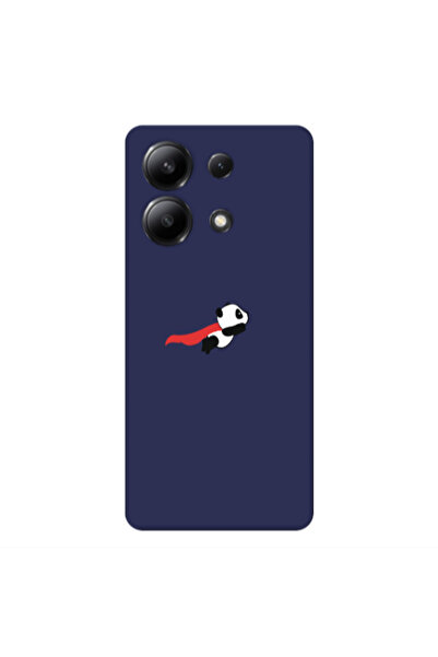 Other Xiaomi Redmi Note 13 4G kite flying panda Dark blue Colored Silicone TP...