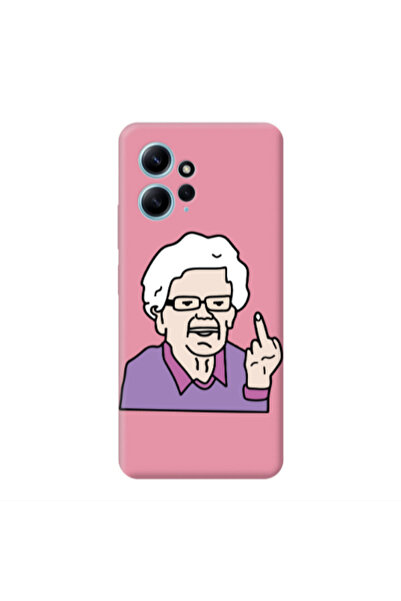 Other Xiaomi Redmi Note 12 4G Crazy Granny Pink Colored Silicone TPU Θήκη