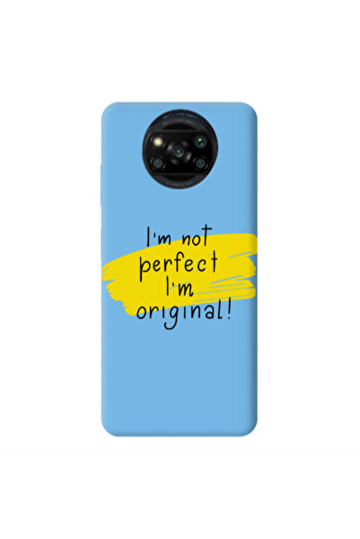 Other Xiaomi Poco X3 /X3 Pro I m not perfect Blue Colored Silicone TPU Θήκη