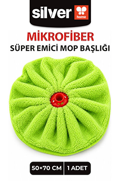 SİLVER HOME Ultra Soft Mikrofiber Mop Başlığı 365 GSM Süper Emici İz Bırakmaz...