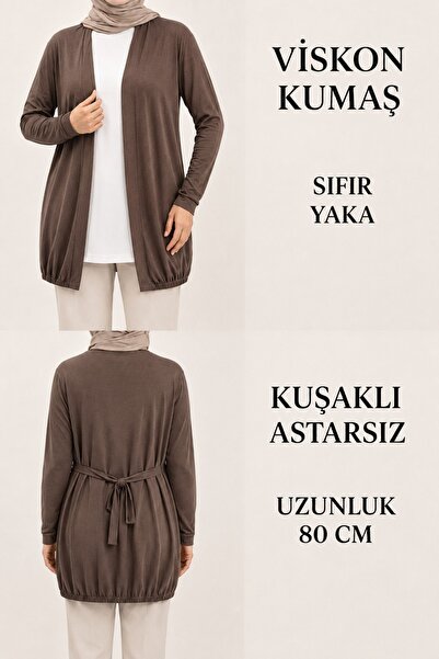 unika boutique Kadın Kuşaklı Tesettür Hırka