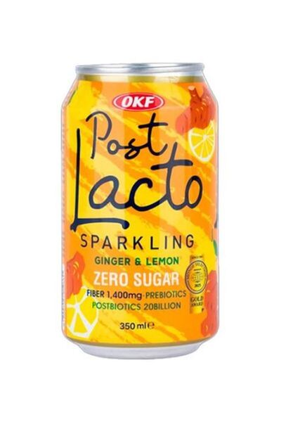OKF PostLacto Zero Sugar Sparkling Ginger & Lemon Drink 350ml