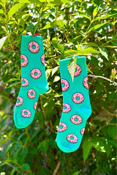 LouSocks جوارب ملونة بنمط الدونات للجنسين