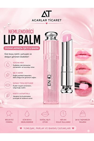 Acarlar Ticaret 2İN1 Yoğun Nemlendirici Suya Dayanıklı Renk Verici Lip Balm/D...