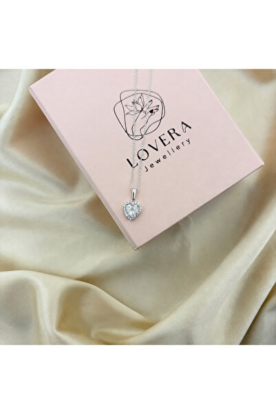 Lovera Jewellery 925 Ayar Gümüş Sertifikalı Beyaz Taşlı Pırlanta Montürlü Kal...