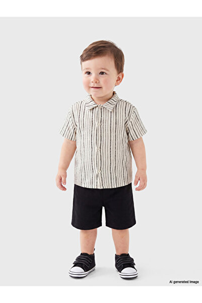 LC Waikiki Striped Baby Boy Shorts Set