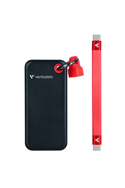 Verbatim Pocket External SSD 128GB USB-C 3.2 Gen 2 Black/Red