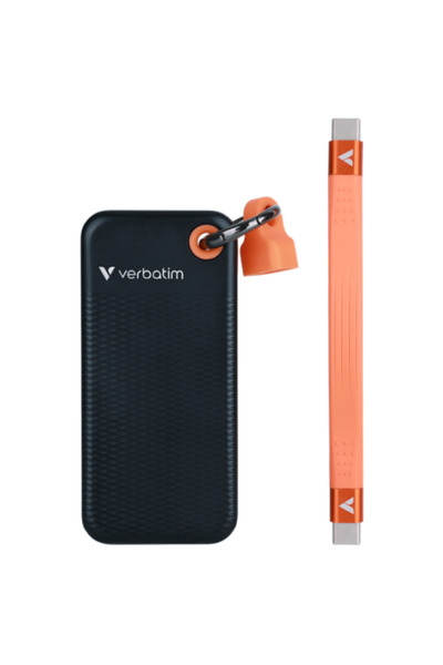 Verbatim Pocket External SSD 256GB USB-C 3.2 Gen 2 Black/Orange