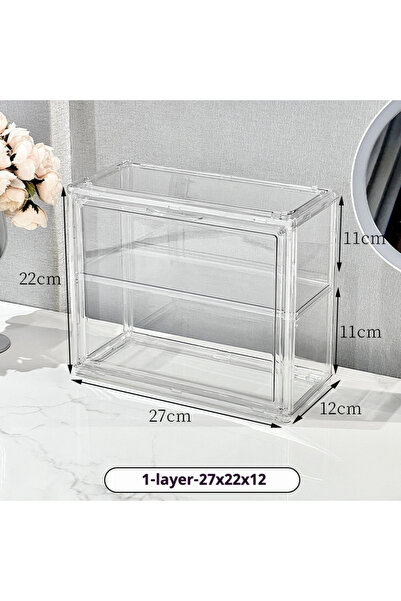 Choice1 1-layer-27x22x12 Transparent Acrylic Makeup Organizer Dustproof Stora...