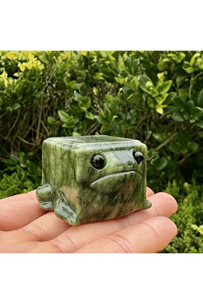Choice 3-4cm One natural Xiuyan jade frog carving - handcrafted quartz animal...