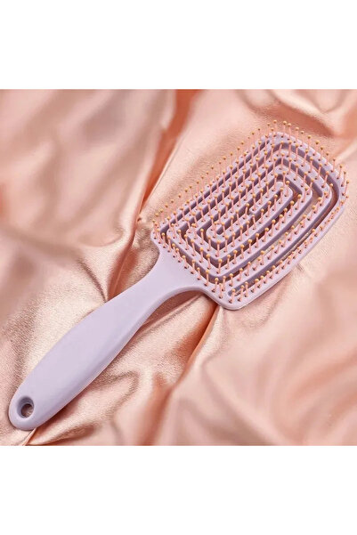 choice2 WenXiangShu-PURPLE 1pcs Anti-static Massage Combs Salon Wet Hair Brus...