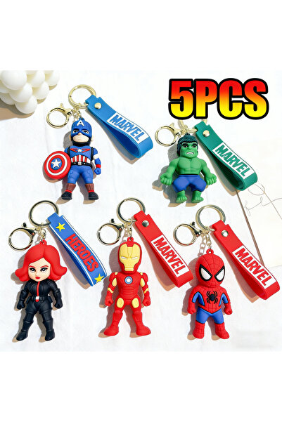 Choice5 MINISO Mix(5PCS) 1/3/5/10PCS Cartoon Anime Spider-Man Pendant Keychai...