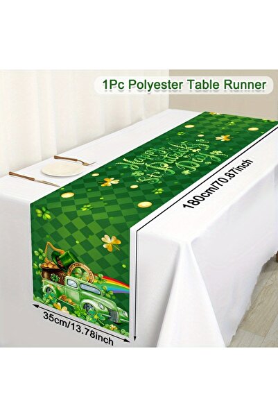 Choice4 126 St.Patrick Clovers Lucky Hats Polyester Table Runner Spring Party...