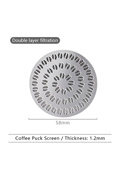choice2 58mm Filter Screen Reusable Metal 51/53/58mm Double Coffee Filter Fin...