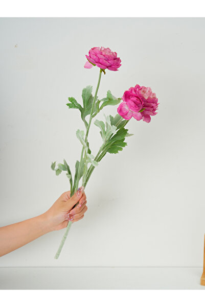 Choice rose red Simulation Flower Single Branch High-end Flocking 3 Head Peon...