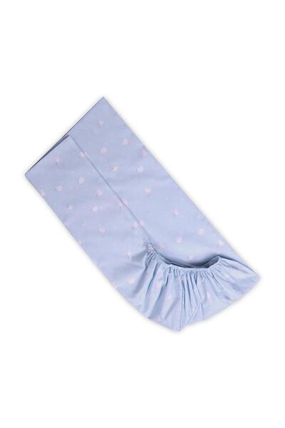 LORELLİ Cearceaf cu banda elastica, bumbac ranforce, 60x120 cm, Train Blue