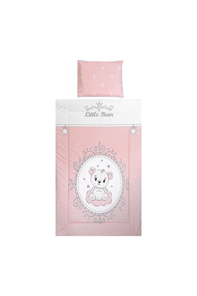 LORELLİ Set lenjerie pat 3 piese, bumbac ranforce, Cosy, Little Bear Pink