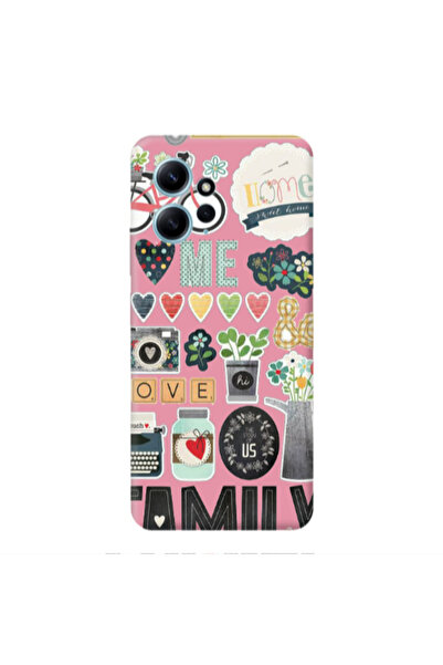 Other Xiaomi Redmi Note 12 4G Family love home Pink Colored Silicone TPU Θήκη