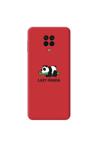 Other Xiaomi Redmi Note 9 Pro Lazy panda Red Colored Silicone TPU Θήκη